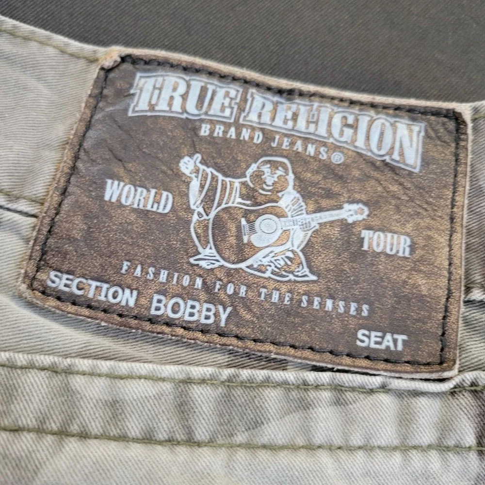 TRUE RELIGION BOBBY GRAY CAMO CUT OFF SHORTS MENS 36X13 MADE IN USA